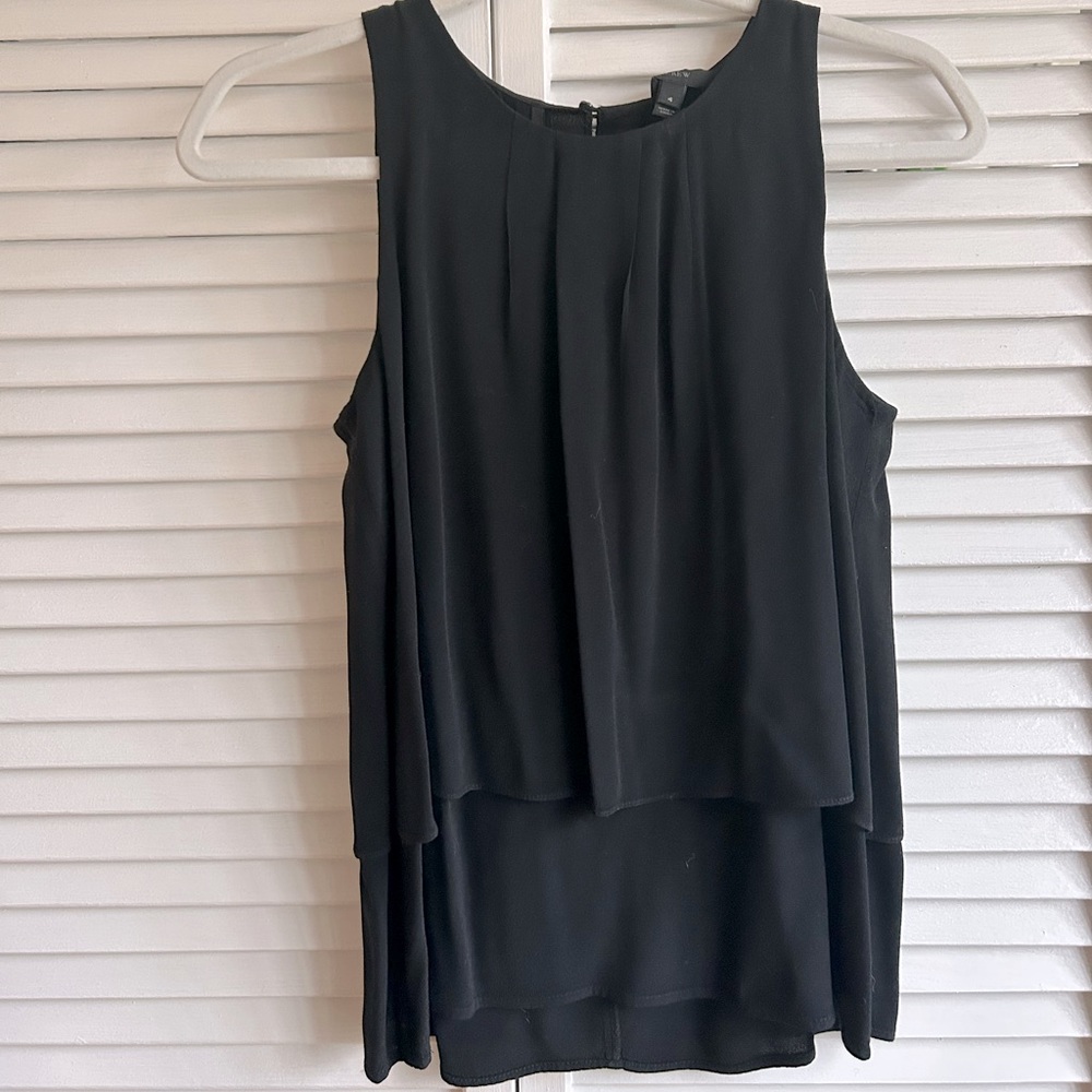 J. Crew Black Sleeveless Layered Top